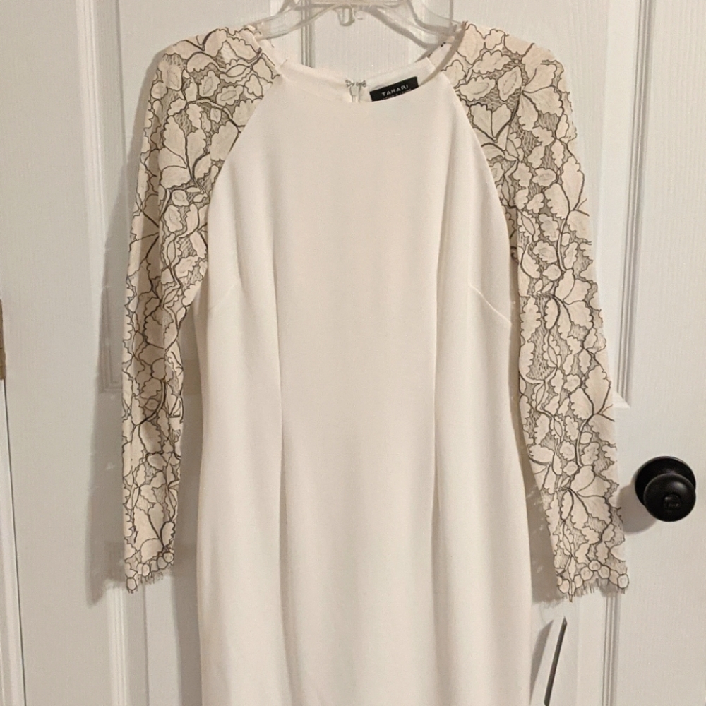 Tahari White sheath dress
